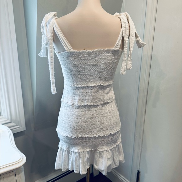 LoveShackFancy | Belle Mini Smocked 100% Cotton Dress | White | Size Medium - Picture 2 of 11